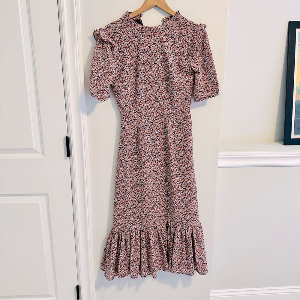 YAS Pink Floral Maxi Dress XS